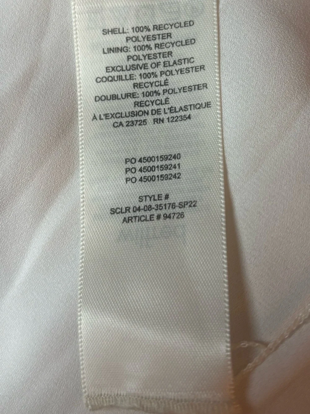 Aritzia Wilfred Walden Dress Tiered Chiffon Flowy Ruffle Hem Mini White Sz M